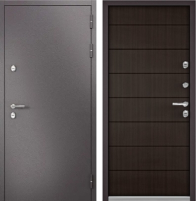 Дверь Бульдорс TERMO STANDART MP БУКЛЕ шоколад/Шоколад ларче - 135